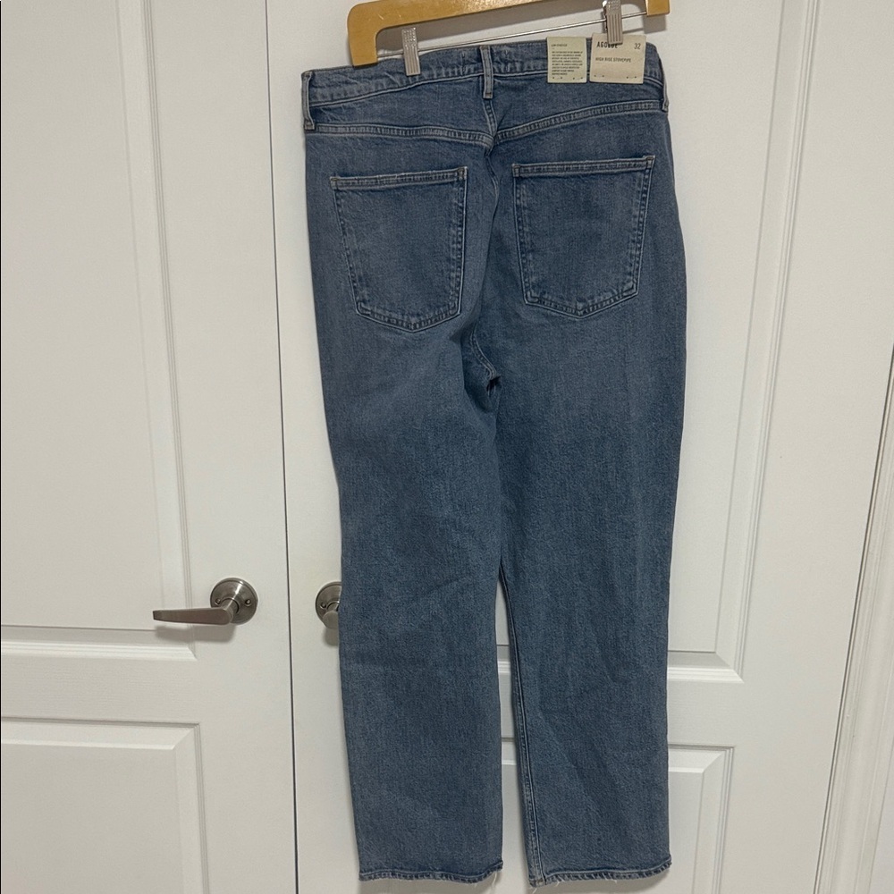 AGOLDE High-Rise Stovepipe Jeans Helm 32” - Picture 5 of 6